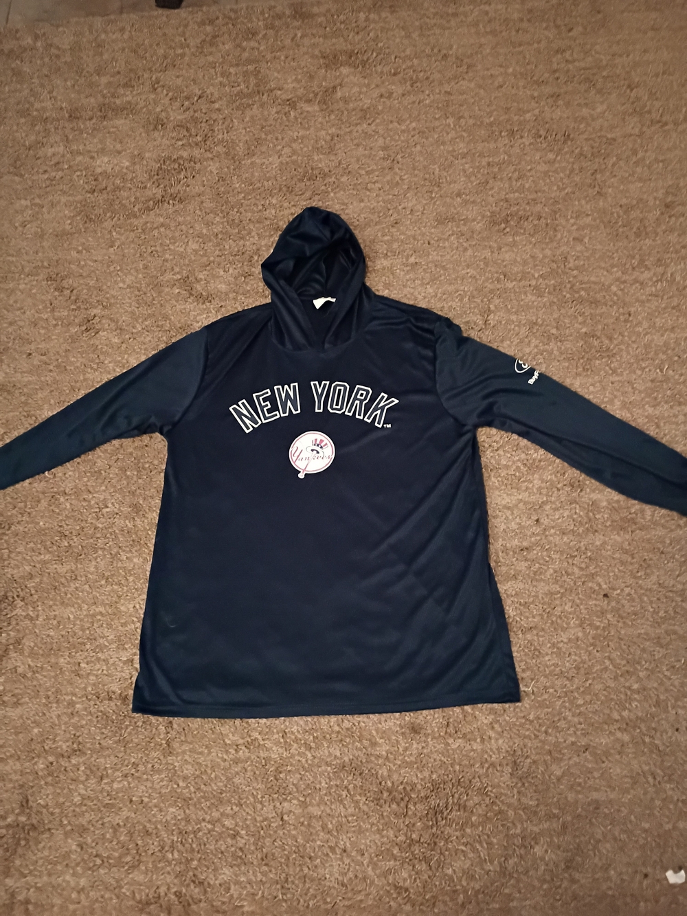 Men's Navy 'New York' Hooded Pullover